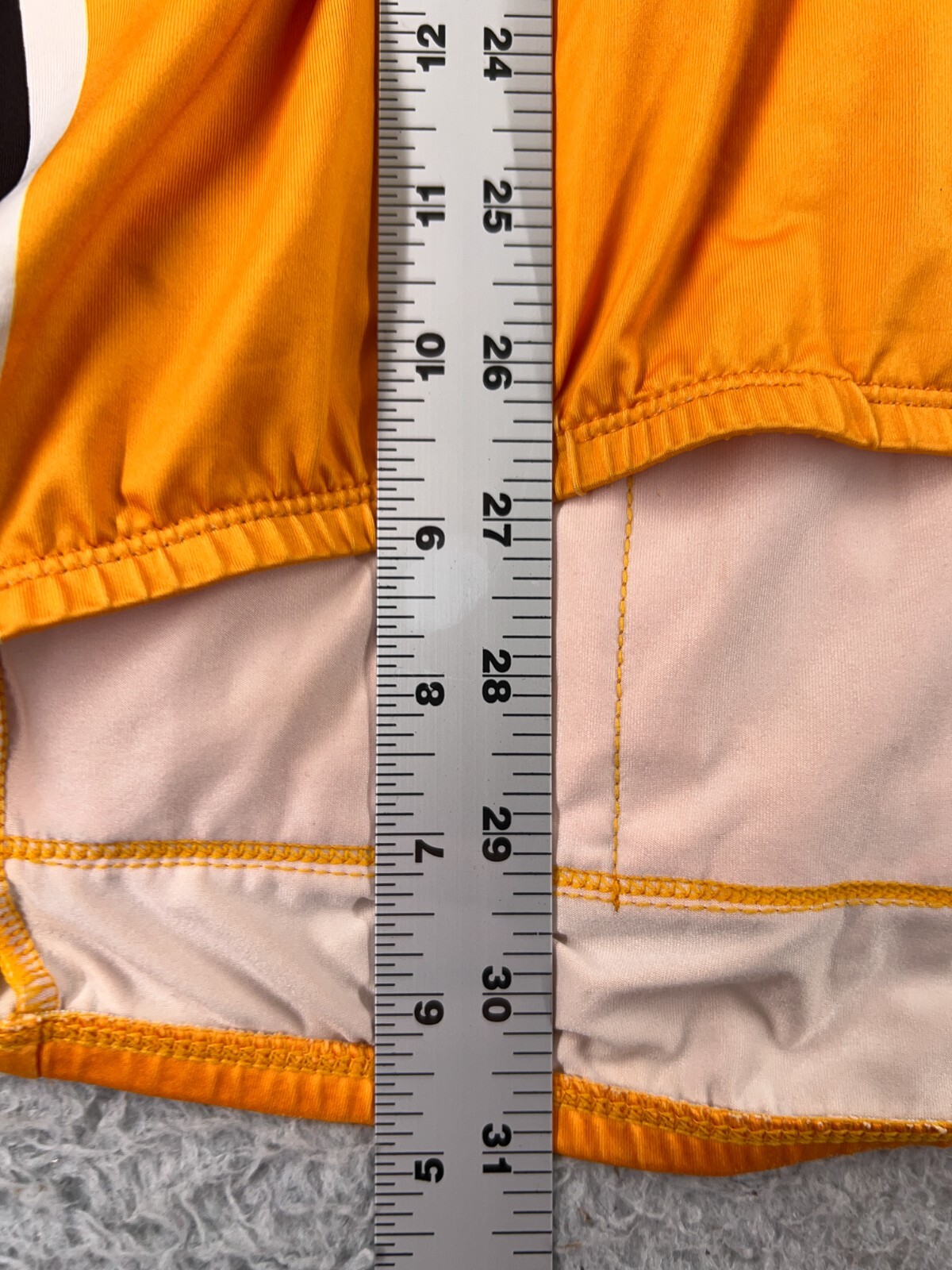 Trayl Cycling Jersey Mens Large Orange Gray 1/2 Zip 100% Polyester Pockets