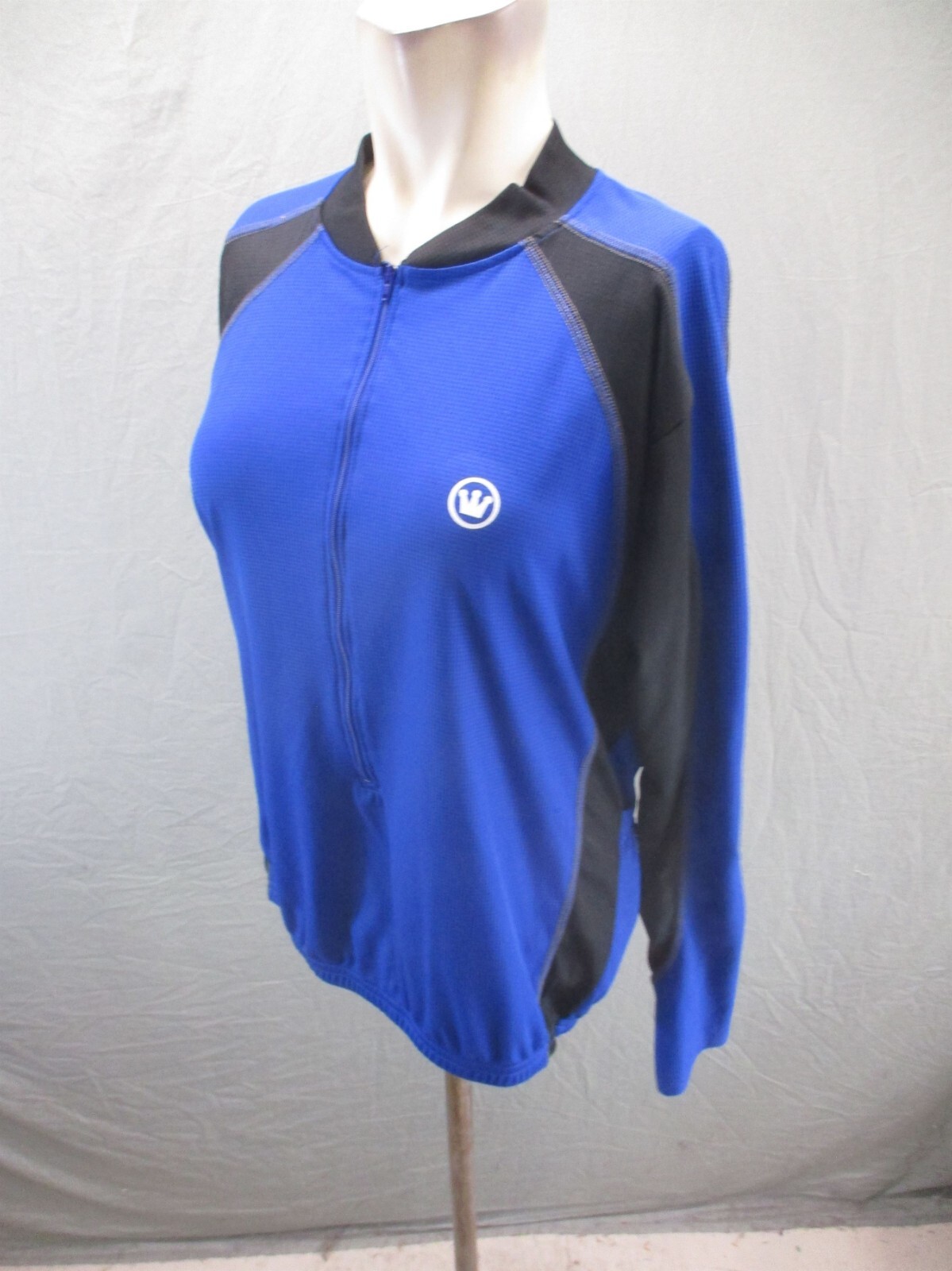 CANARI Size L Men 1/2 Zip Pocket Elastic Waist Long Sleeve Cycling Jersey 116