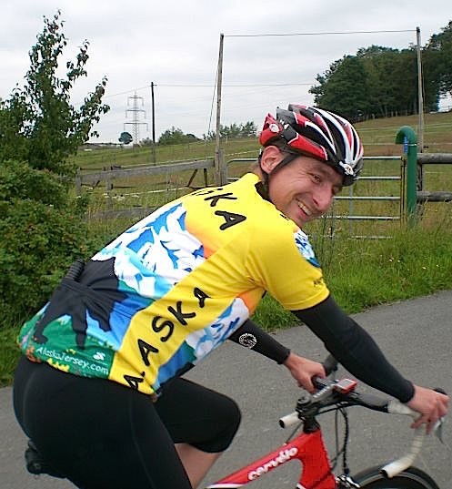 Free Spirit Wear Alaska Bear Mens Short Sleeve Cycling Jersey UPF 3 Back Pockets