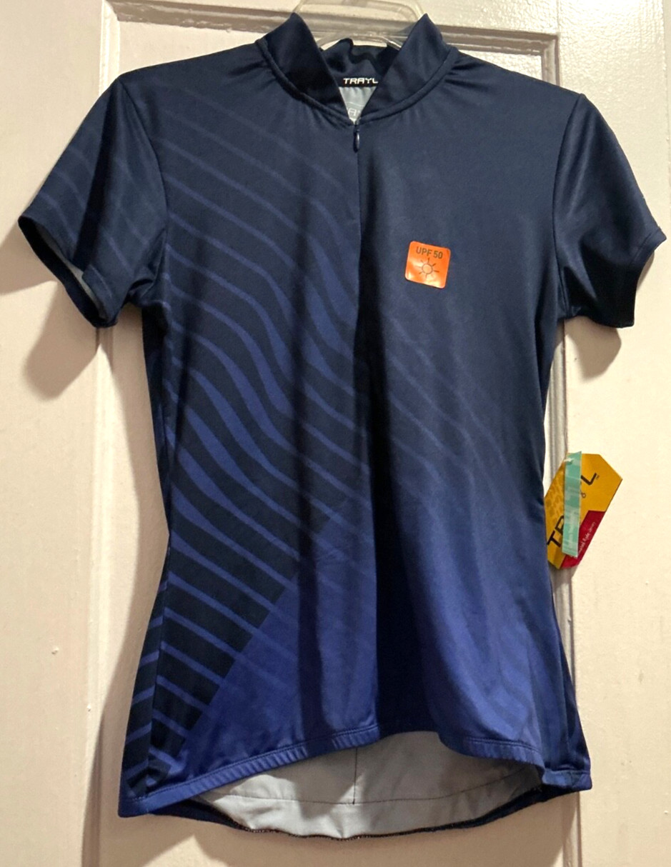 NWT Womens Trayl Sublimated Ryde Jersey Shirt UPF 50 Cycling Biking Sz S NWT