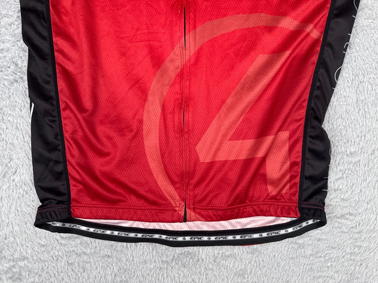 Epic Cyclewear Cycling Jersey Adult Large Red Black Full Zip Control4 Poly READ