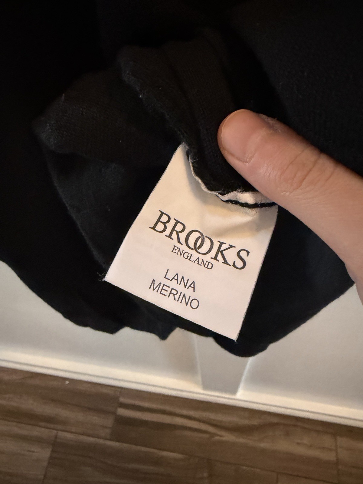 VINTAGE Brooks England L’Eroica Cycling Jersey XL Black/Tan Merino Wool 1/4 Zip