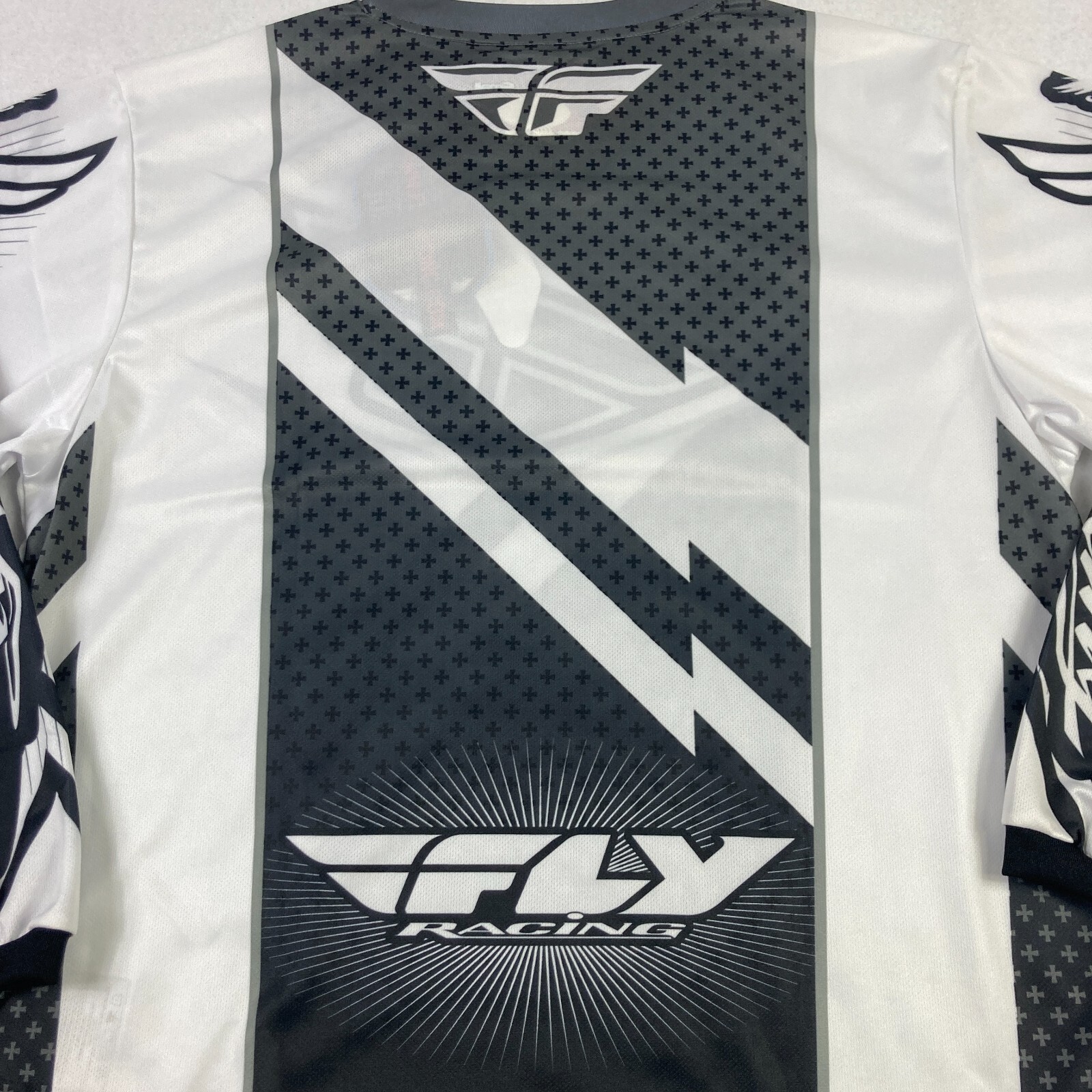 FLY RACING F-16 Cycling Jersey Mens Small Black White Logo Motocross Off Road