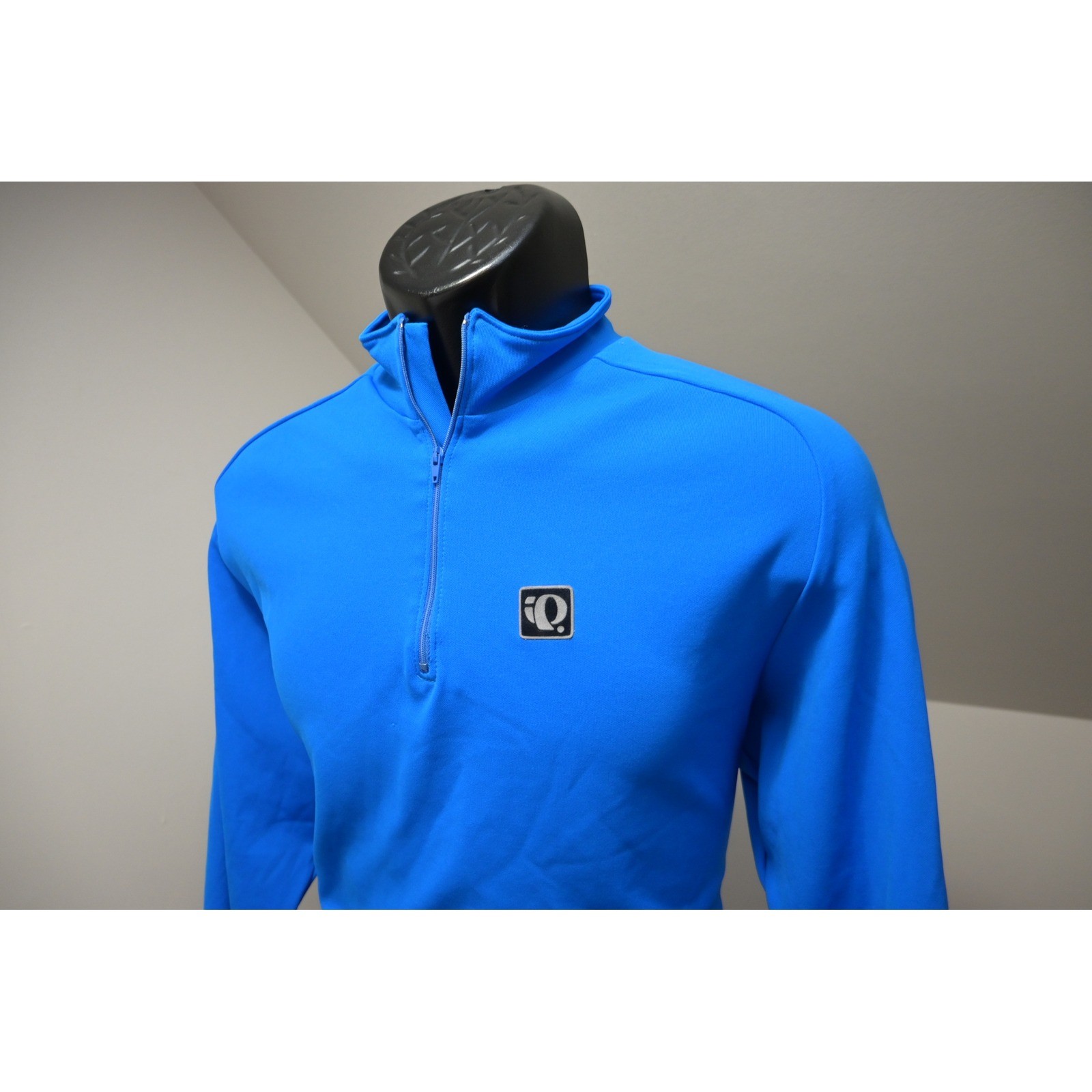 Pearl Izumi Cycling Jersey Mens Large Blue 1/4 Zip Long Sleeve MADE IN USA