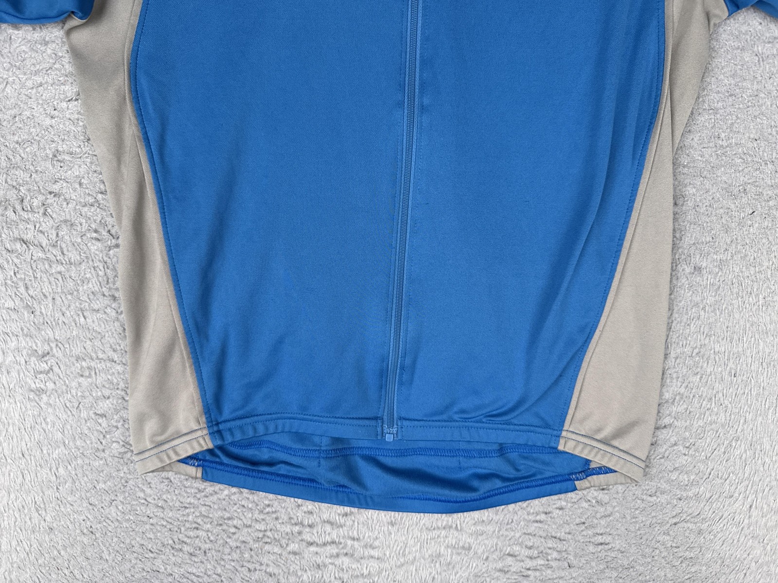 Pearl Izumi Cycling Jersey Mens Large Blue Full Zip Short Sleeve Pockets Bike