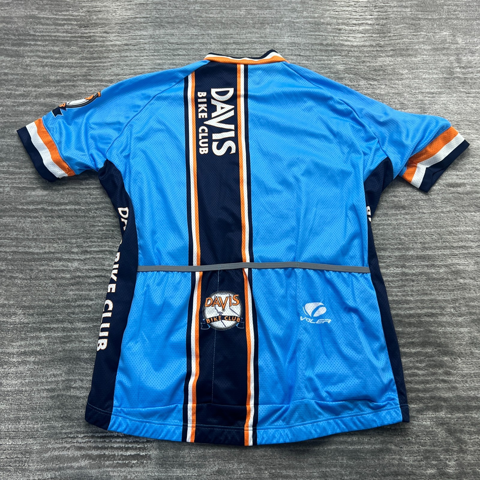 Voler Cycling Shirt Size XL Womens Davis California Bicycle Biking Club Blue
