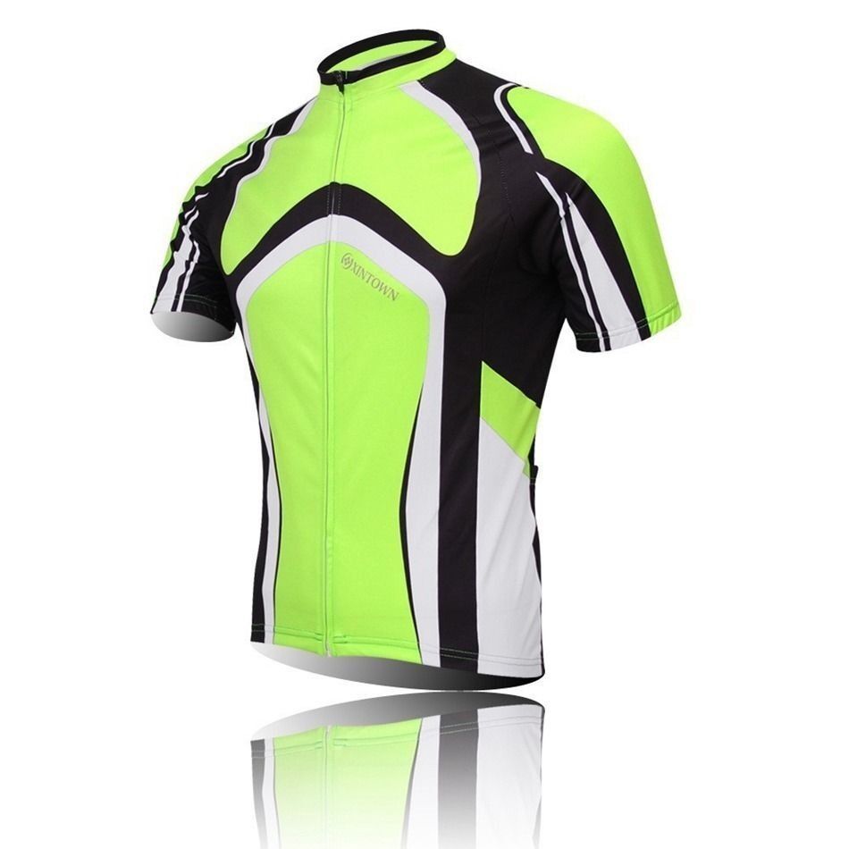 Mens Biking Jersey Short Sleeve Cycling Top Bike Bicycle Jersey Shirt Green Blue