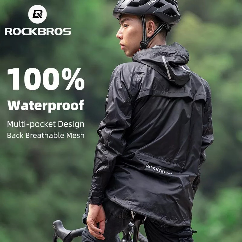 ROCKBROS Cycling Jacket Sets Bike Raincoat Rain Pant Waterproof Jersey Pant Suit