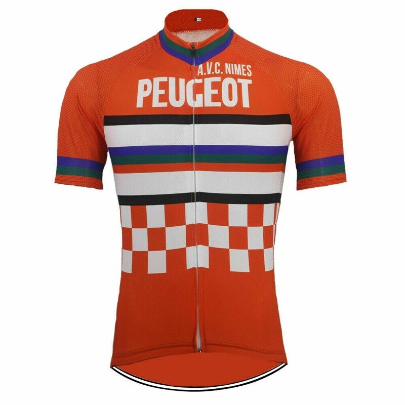 Summer Retro Mens Cycling Jersey Short Sleeve Team Bike Shirts Bicycle Uniform