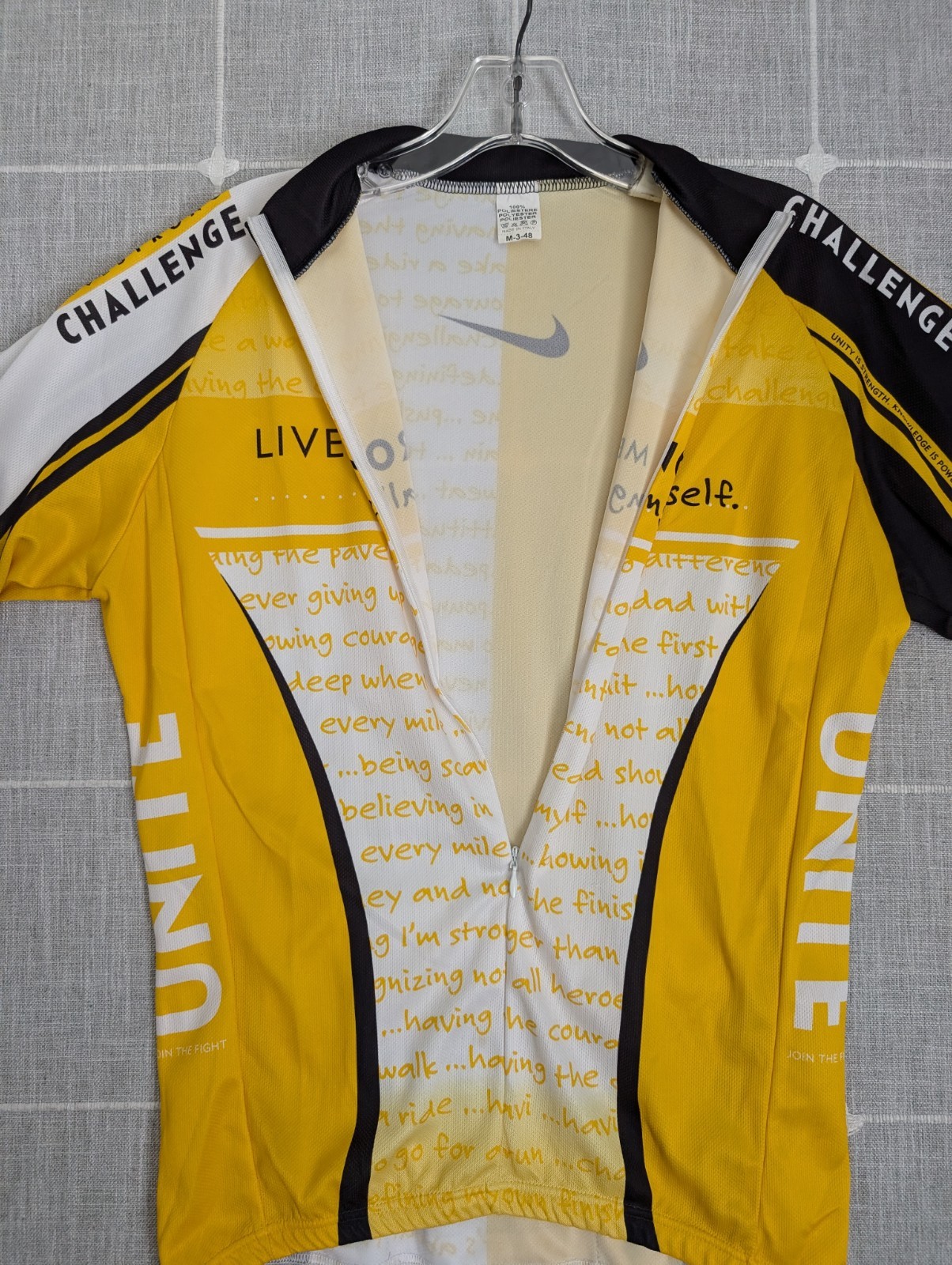 Nike Livestrong Challenge Cycling Jersey Mens Medium Portland Philly Austin 2007