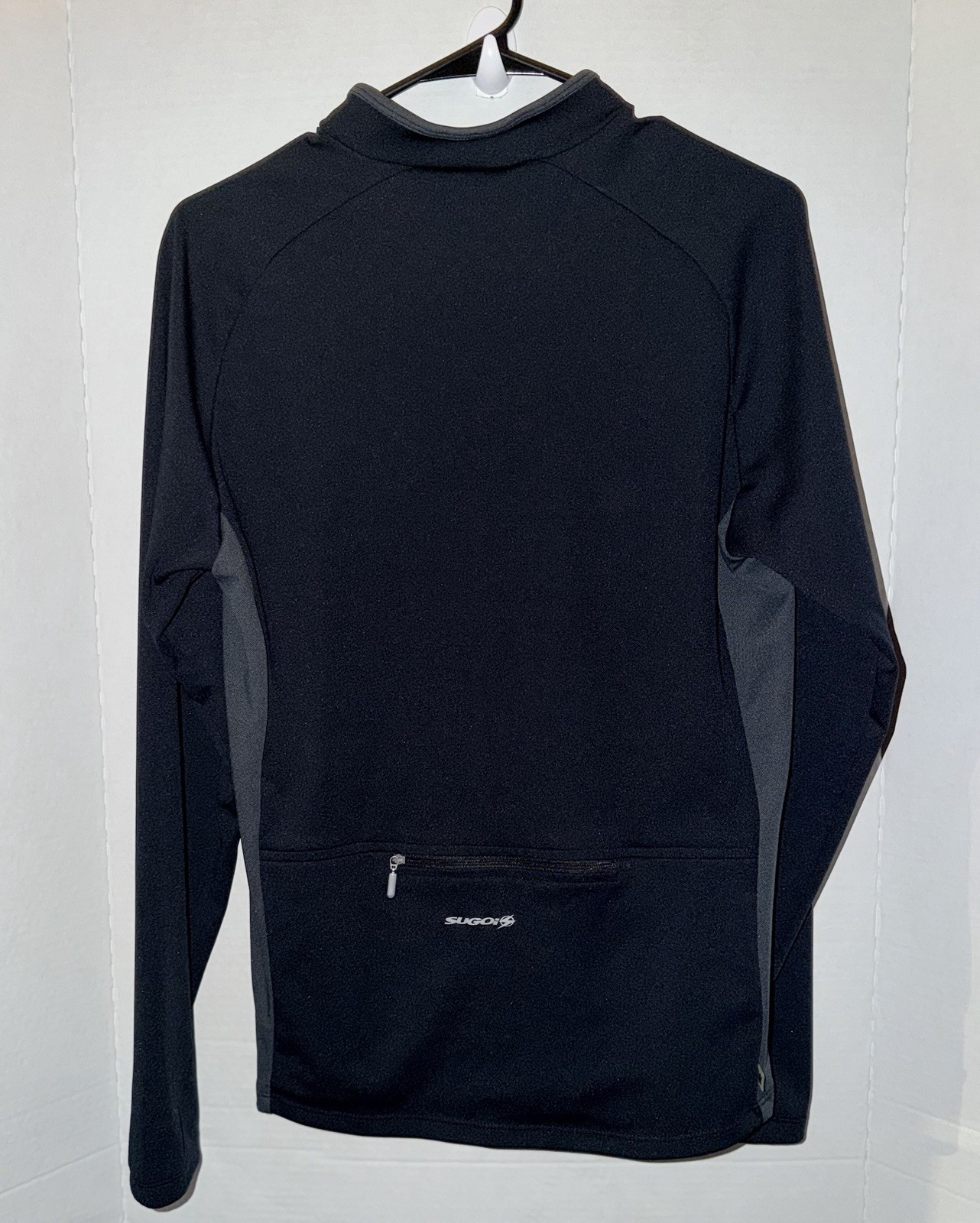 Sugoi Women’s M Long Sleeve 1/4 Zip Mock Neck Cycling Jersey Black/Gray
