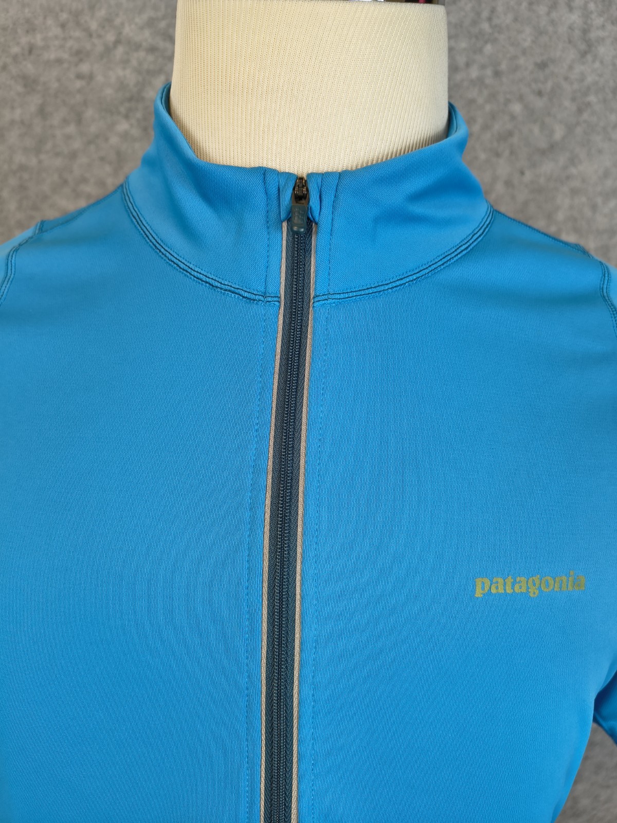 Patagonia Capilene Shirts Men Sz L Polo Performance Half Zip Blue Short Sleeves