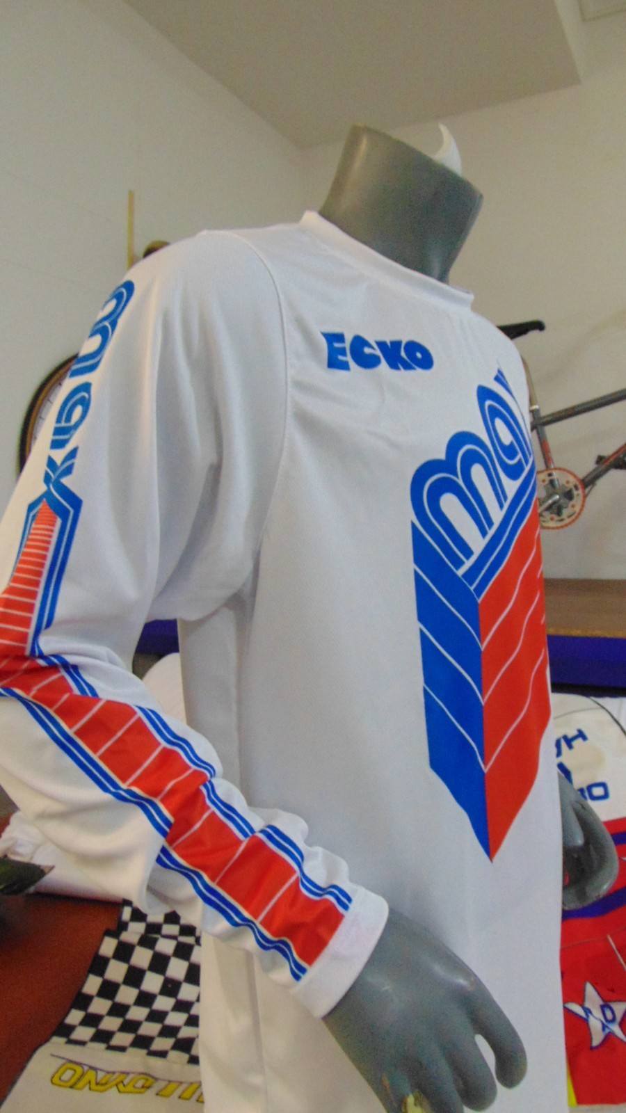 MAX OLD SCHOOL BIKE JERSEY CLASSIC BMX JERSEY BIKE SHIRT VINTAGE XL RACE RED BL