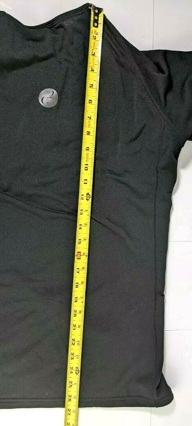 New Polartec C2 Black Base Layer Wool Short Sleeve Top Mens XL Performance