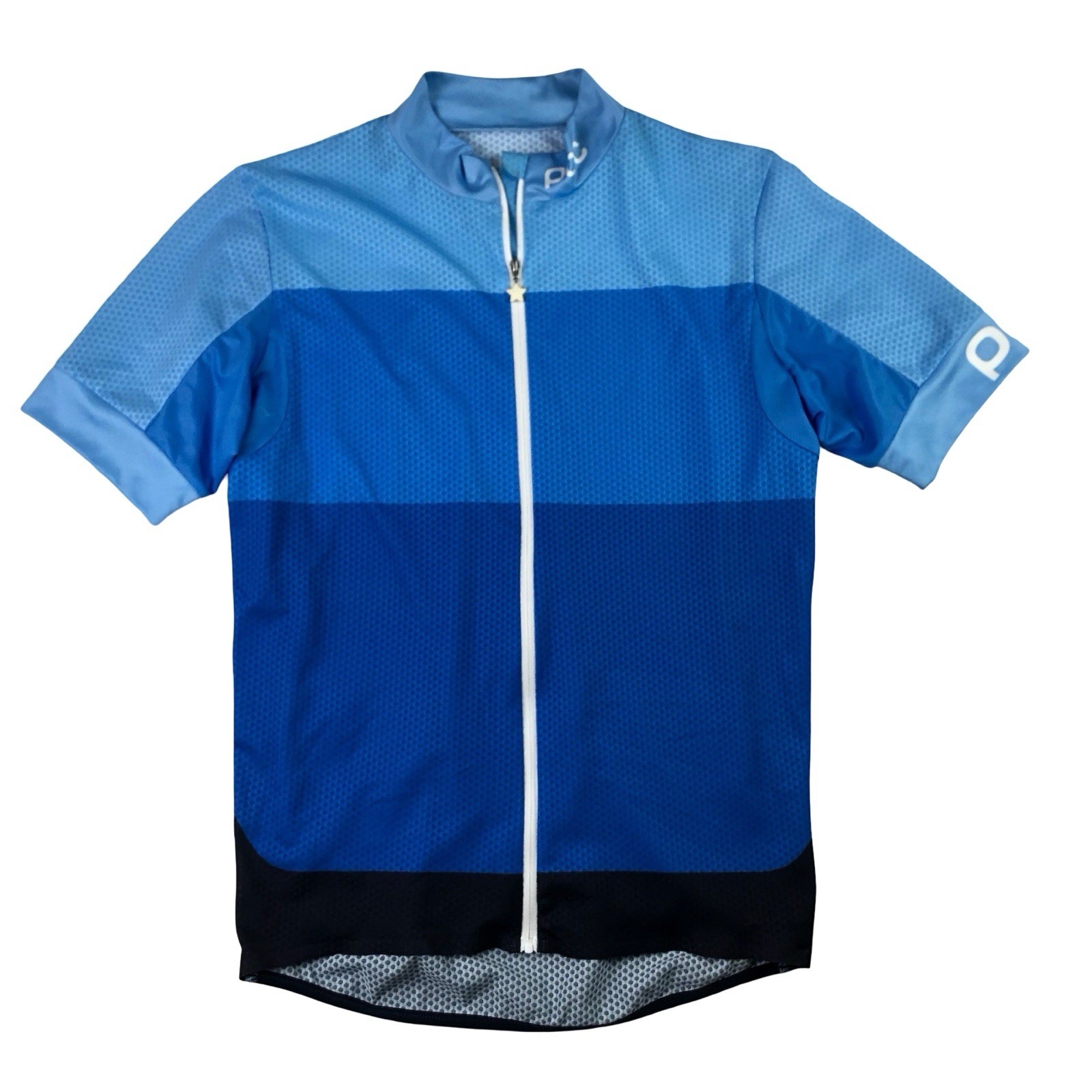 POC Womens Large Blue Short Sleeve Cycling Road Bike Full Zip Jersey