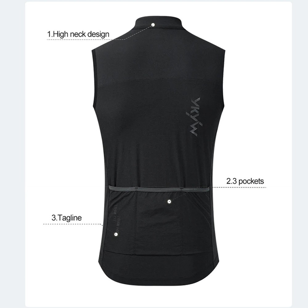 YKYWBIKE Mens Windproof Cycling Vest Thermal MTB Bike Gilet Sleeveless Jacket