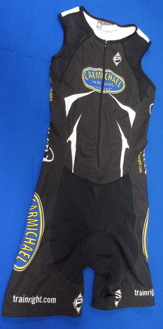 DESIGNER PANACHE CARMICHAEL TRAINING SYSTEMS CYCLING BLACK SUIT SIZE SMALL