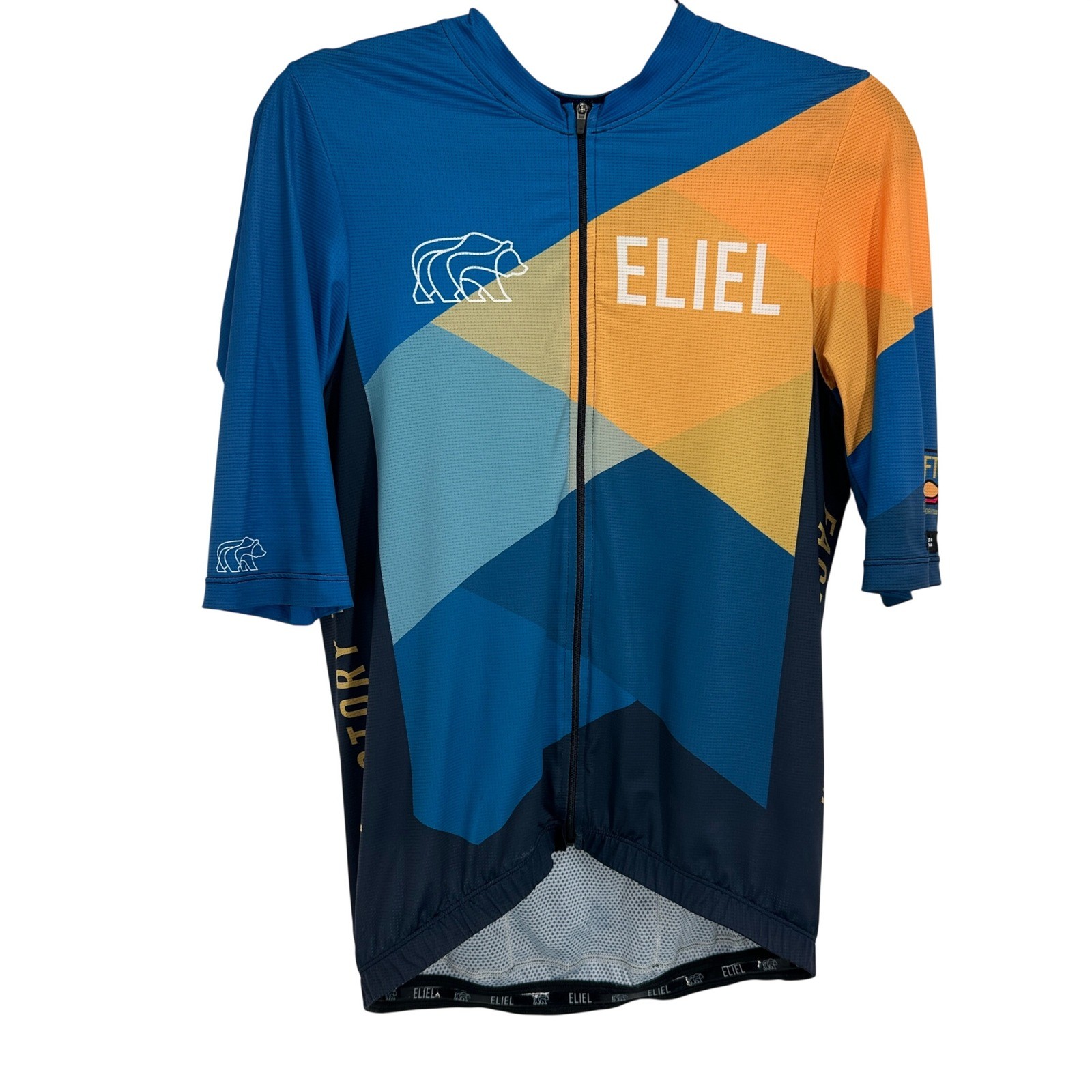 Eliel 2020 EFT Factory Team Cycling Jersey Men’s XL Full Zip USA Blue Road Bike