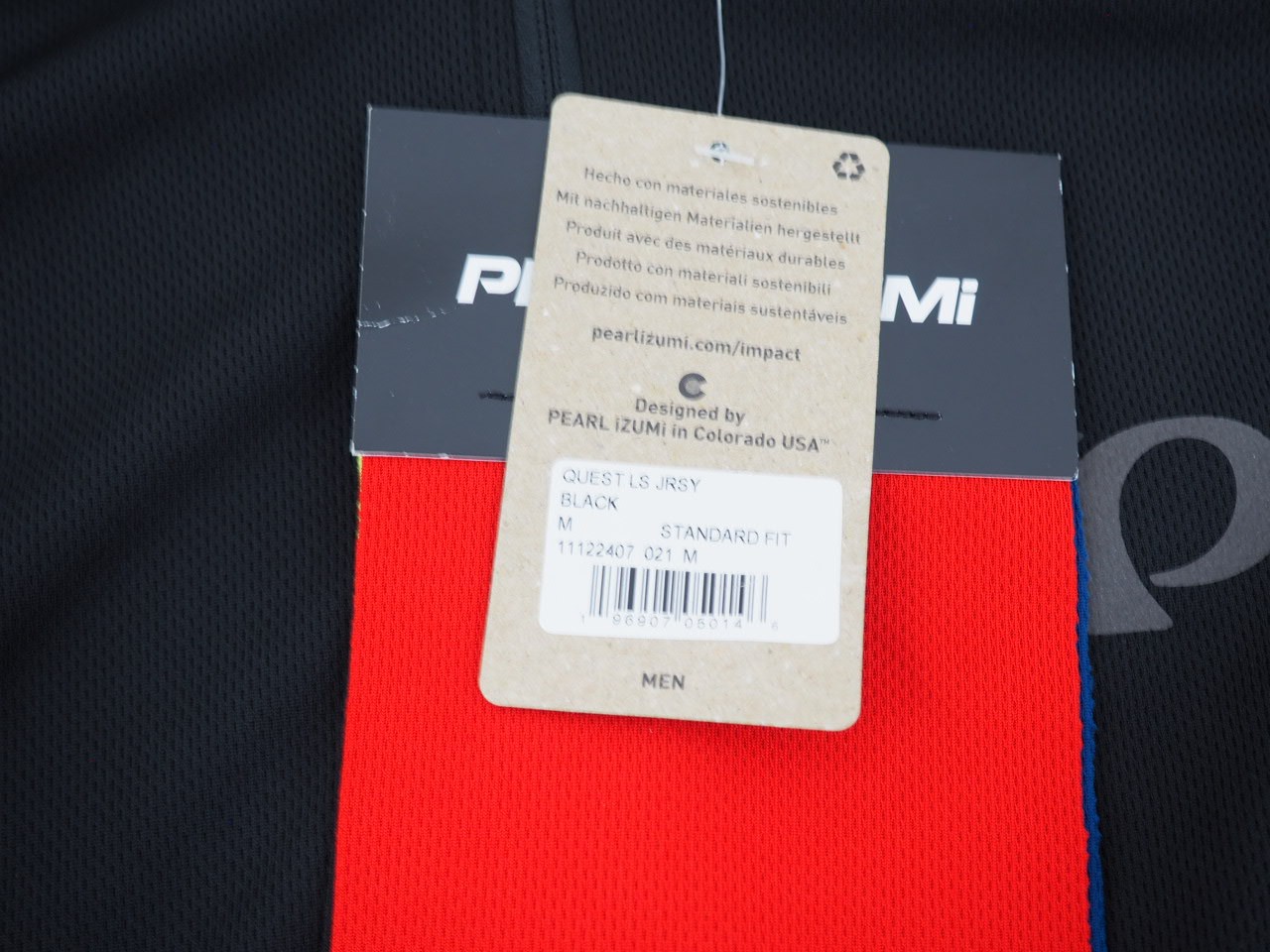 NEW! Pearl Izumi Men’s Quest Long Sleeve Cycling Jersey Medium Black