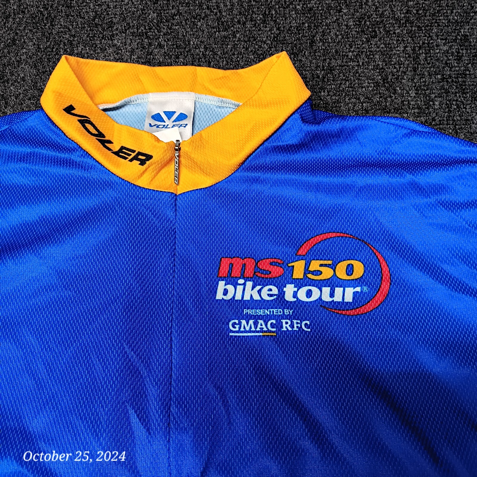 Voler Bike Jersey Adult XL Blue and Yellow MS 150 Tour
