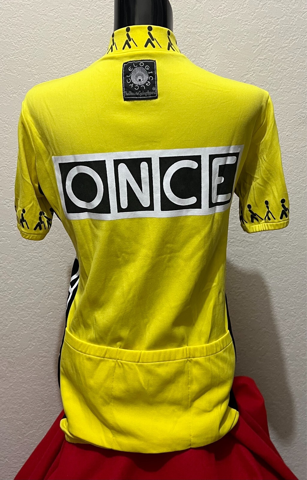 ONCE Yellow, Unisex, CHEST 36″ 1/4 Zipper, Elastic Lower Hem, Cycling Jersey