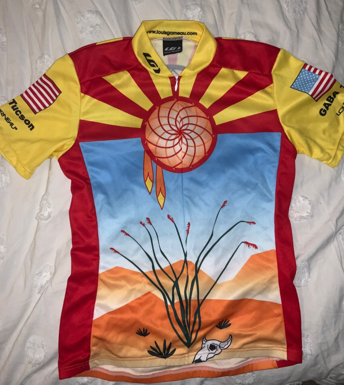 Louis Garneau Womens Arizona GABA Tucson Racing Bike Cycling Jersey Sz XXS