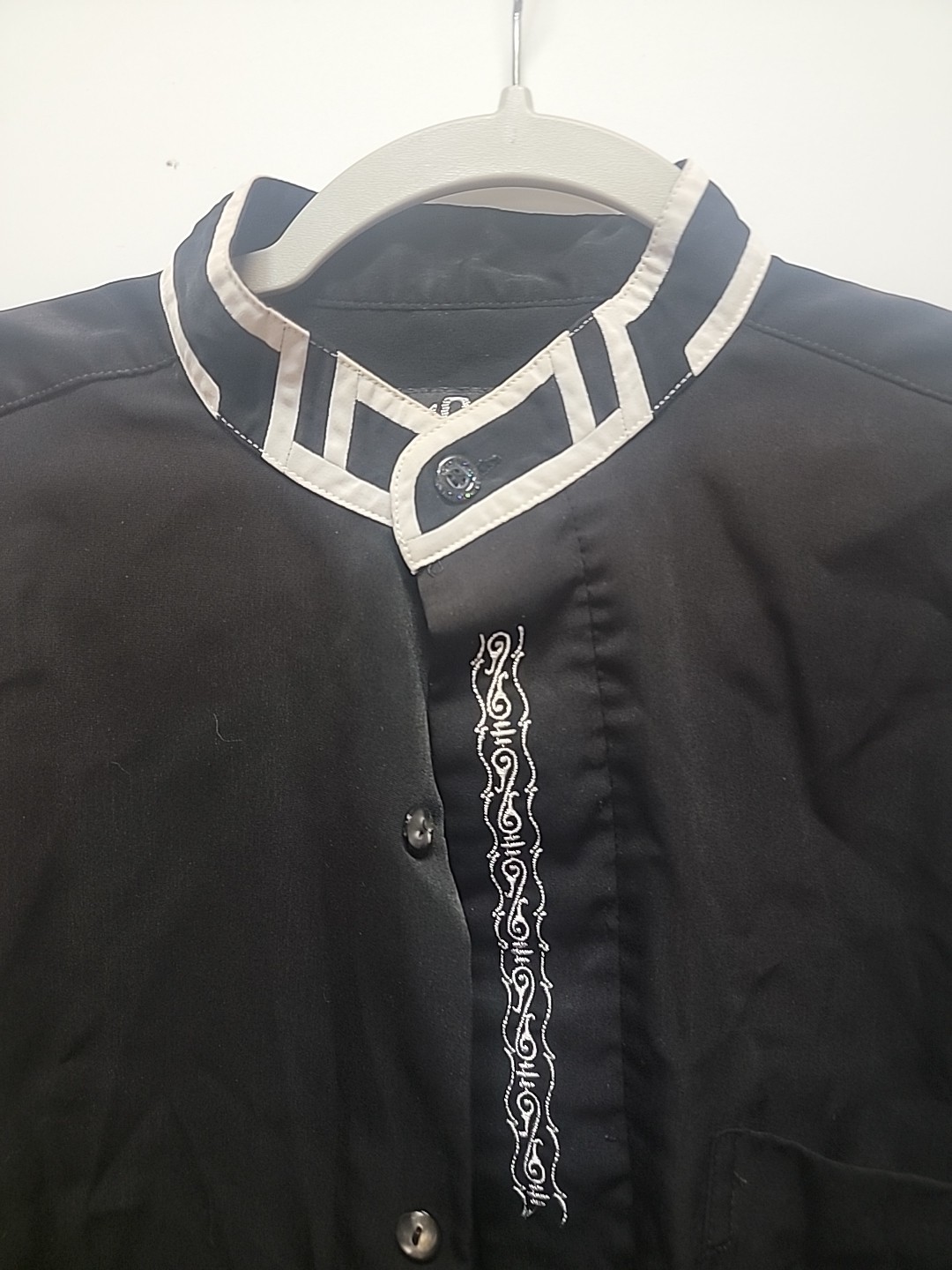 Husky Club Long Sleeve,black Small Embrodered shirt