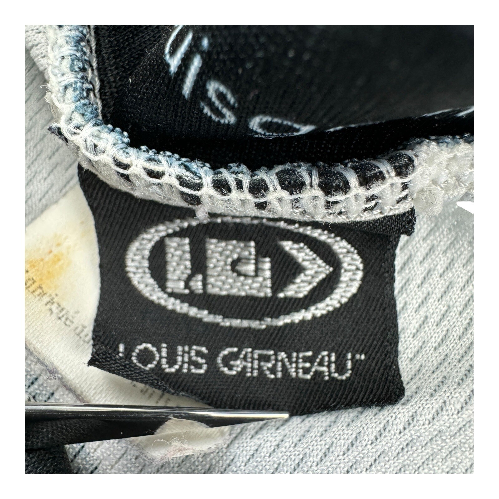 Louis Garneau LG Mens Large Black & Gray ¾ Zip Stretch Biking Jersey Made in USA
