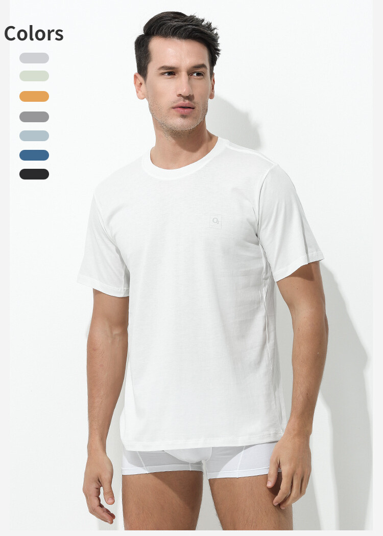 New Men’s Summer Short Sleeve T-Shirt Antibacterial Loose Casual Breathable Top
