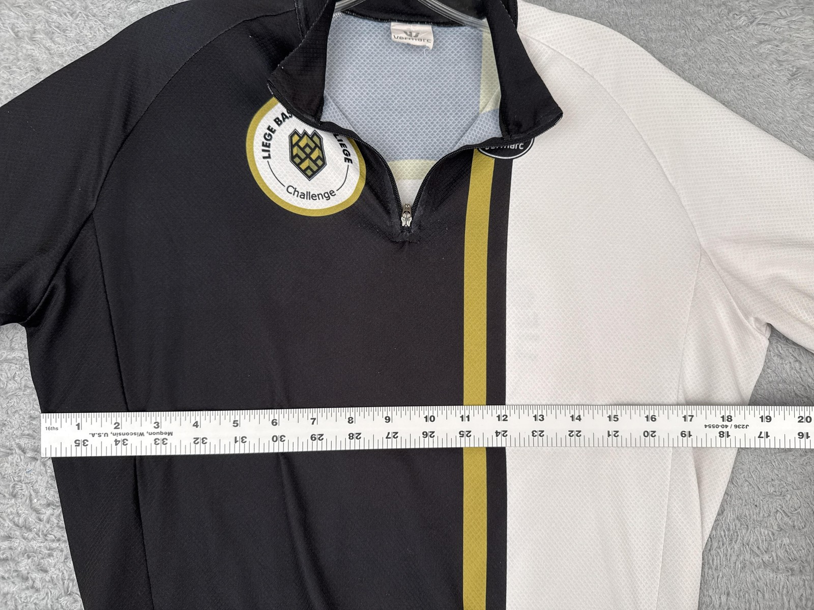 Vermarc Liege Bastogne Liege Challenge Jersey Mens Large Made in Italy 1/4 Zip