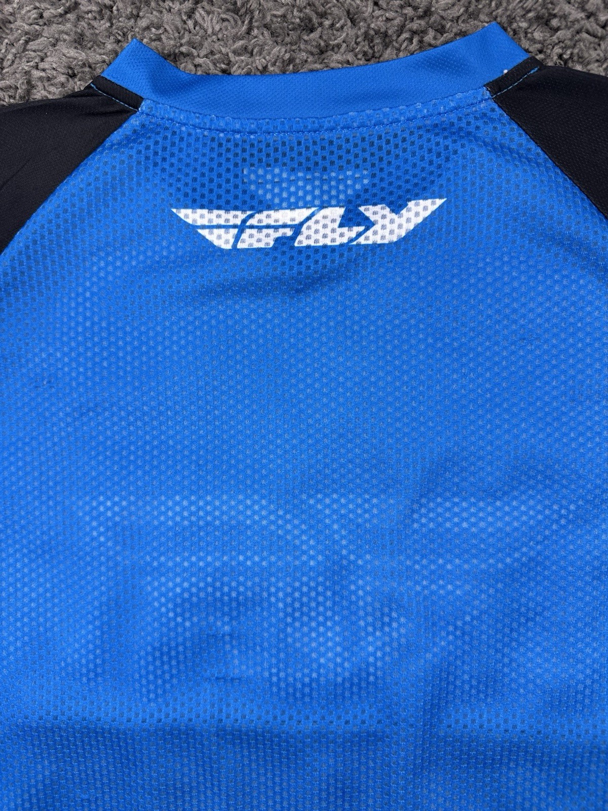 Fly Racing BMX MTB Motocross Jersey Men’s Medium Blue Black Long Sleeve MX