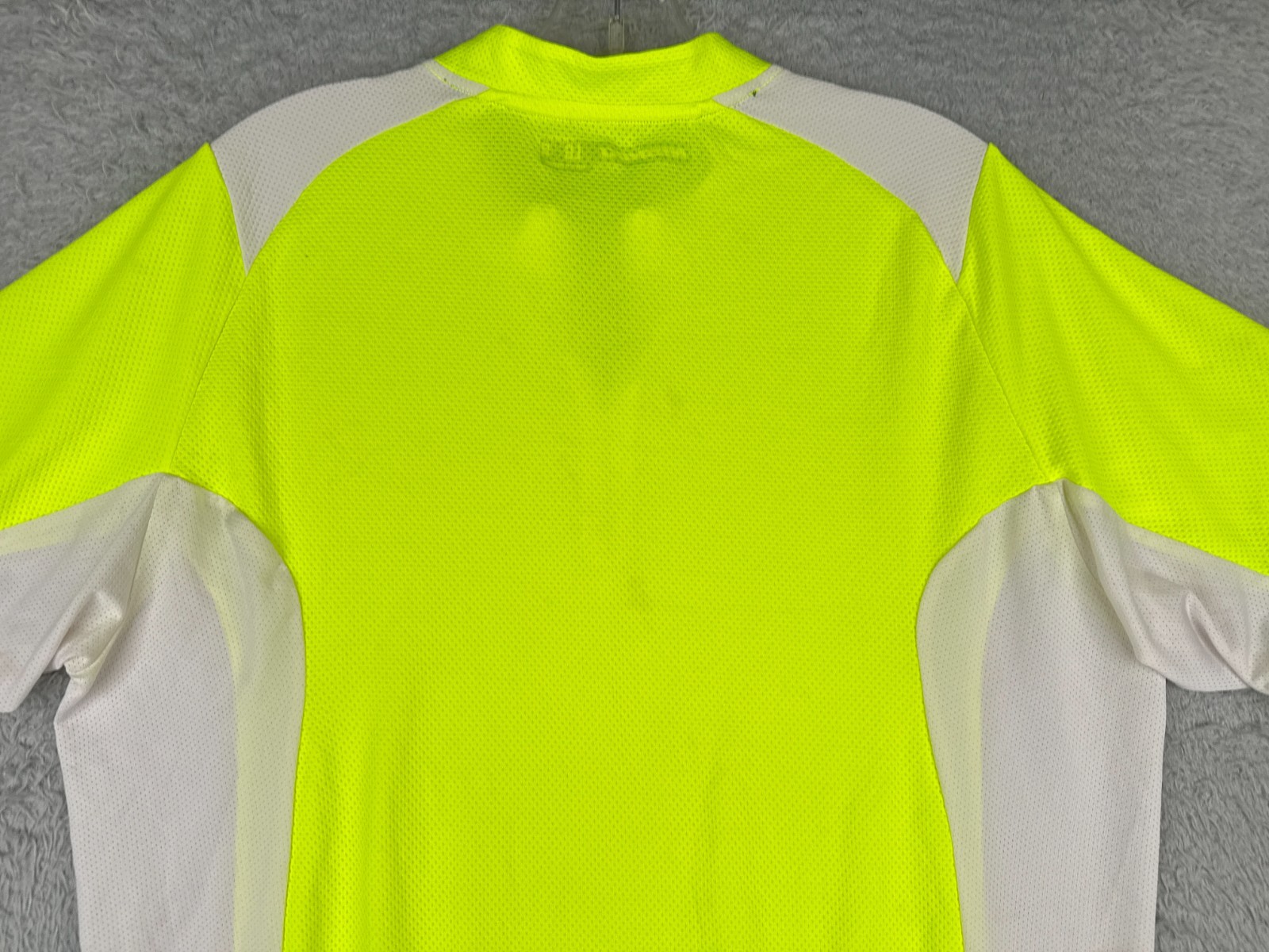 Nishiki Cycling Jersey Adult Large Yellow White 1/4 Zip 100% Polyester Pockets