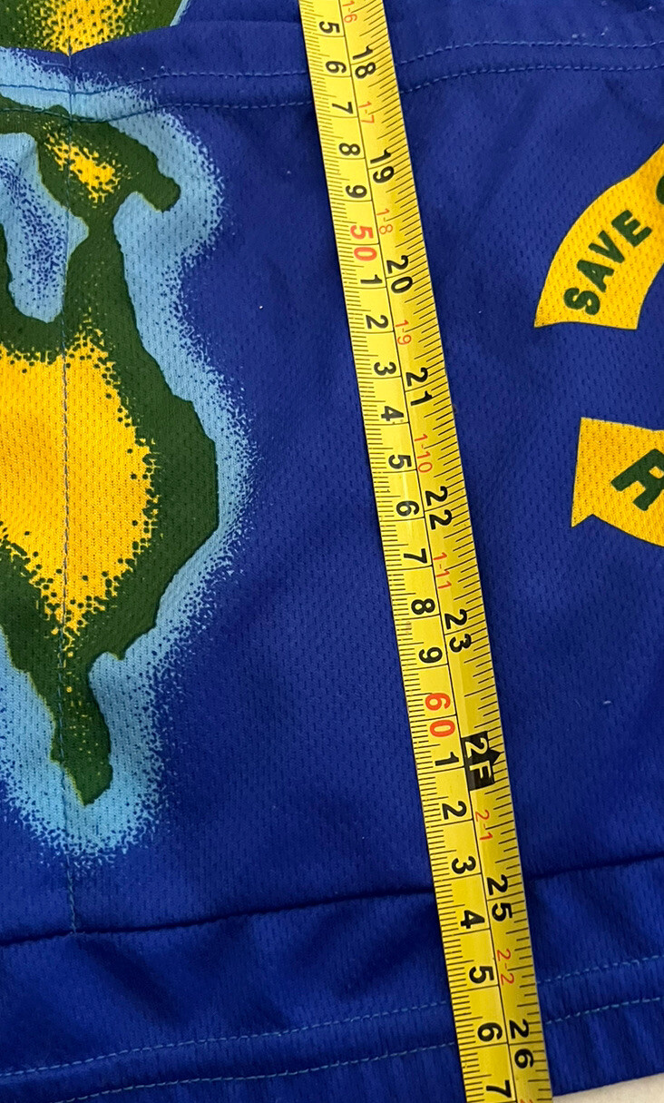 Aussie Half Zip Cycling Jersey World Map Recycle Men’s Large Vtg USA Distressed