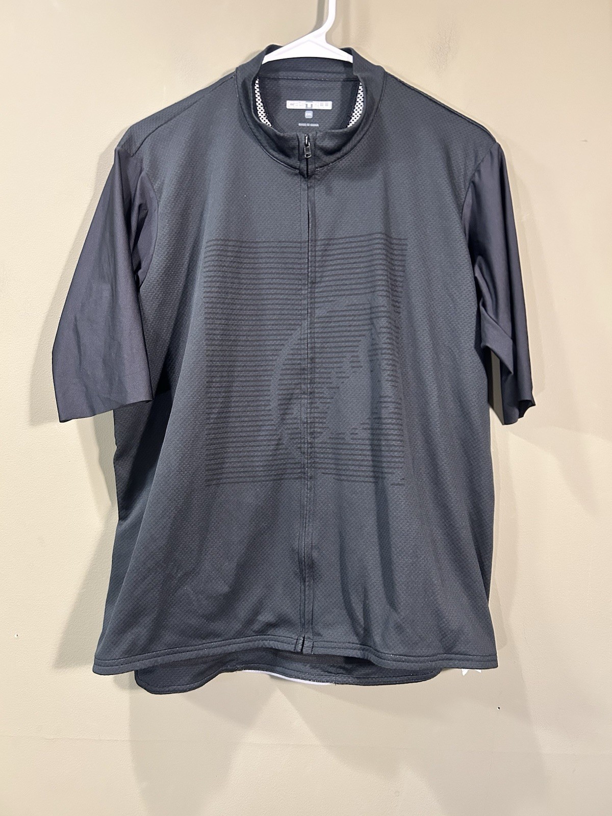 Castelli Bagarre Cycling Jersey Mens Sz 2XL Black Full Zip Short Sleeve Racing