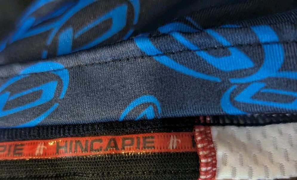George Hincapie Cycling Jersey Blue Competition Cycles size Large White Pockets