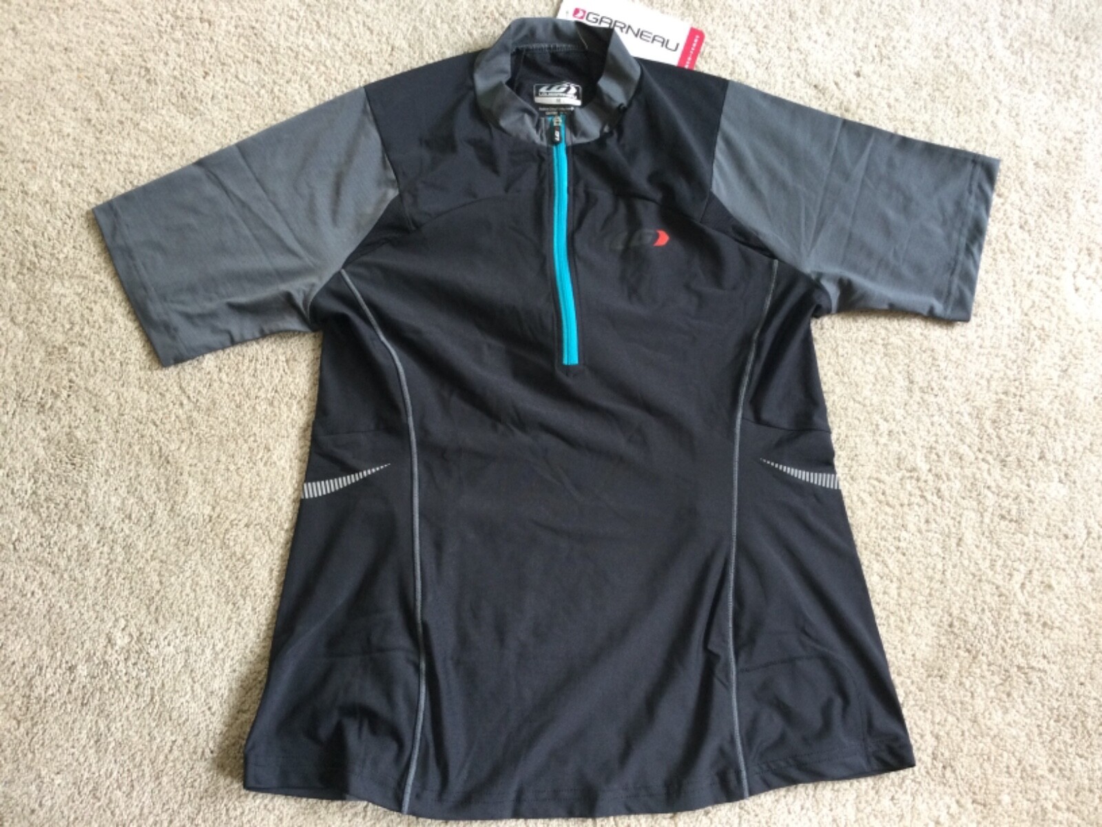 Louis Garneau Maillot Epic Womens Medium Jersey Mountain Trail Cycling Blk/Gry