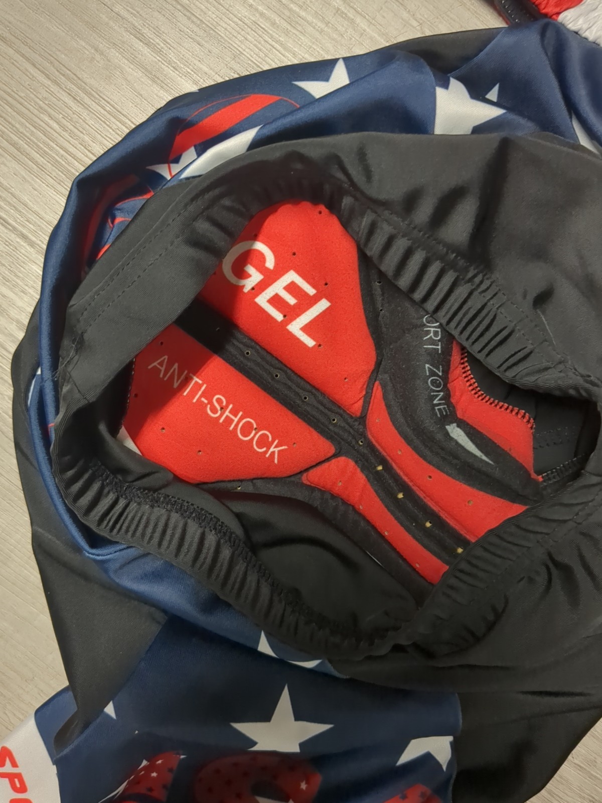 Teleyi USA Sports Cycling Shirt & Shorts American Flag Full Zip Back Pockets XL