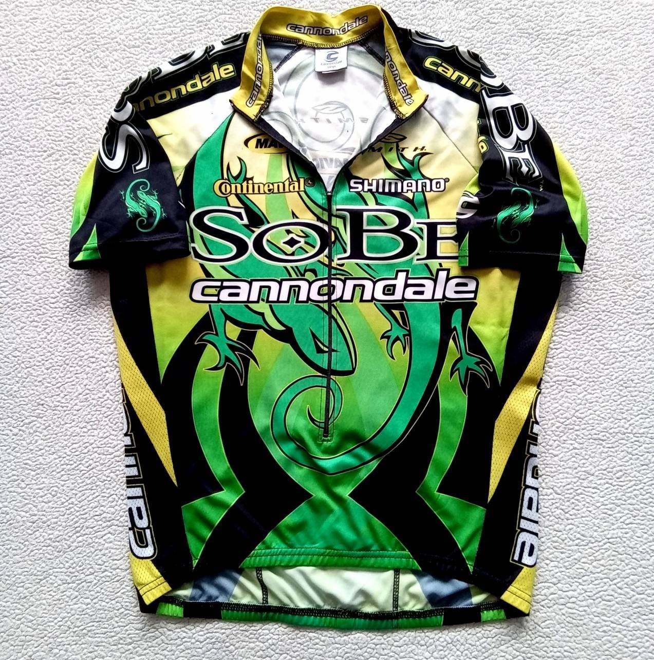RARE VTG 2002 Team SoBE Cannondale MTB Cycling Jersey USA Made Size L *READ*