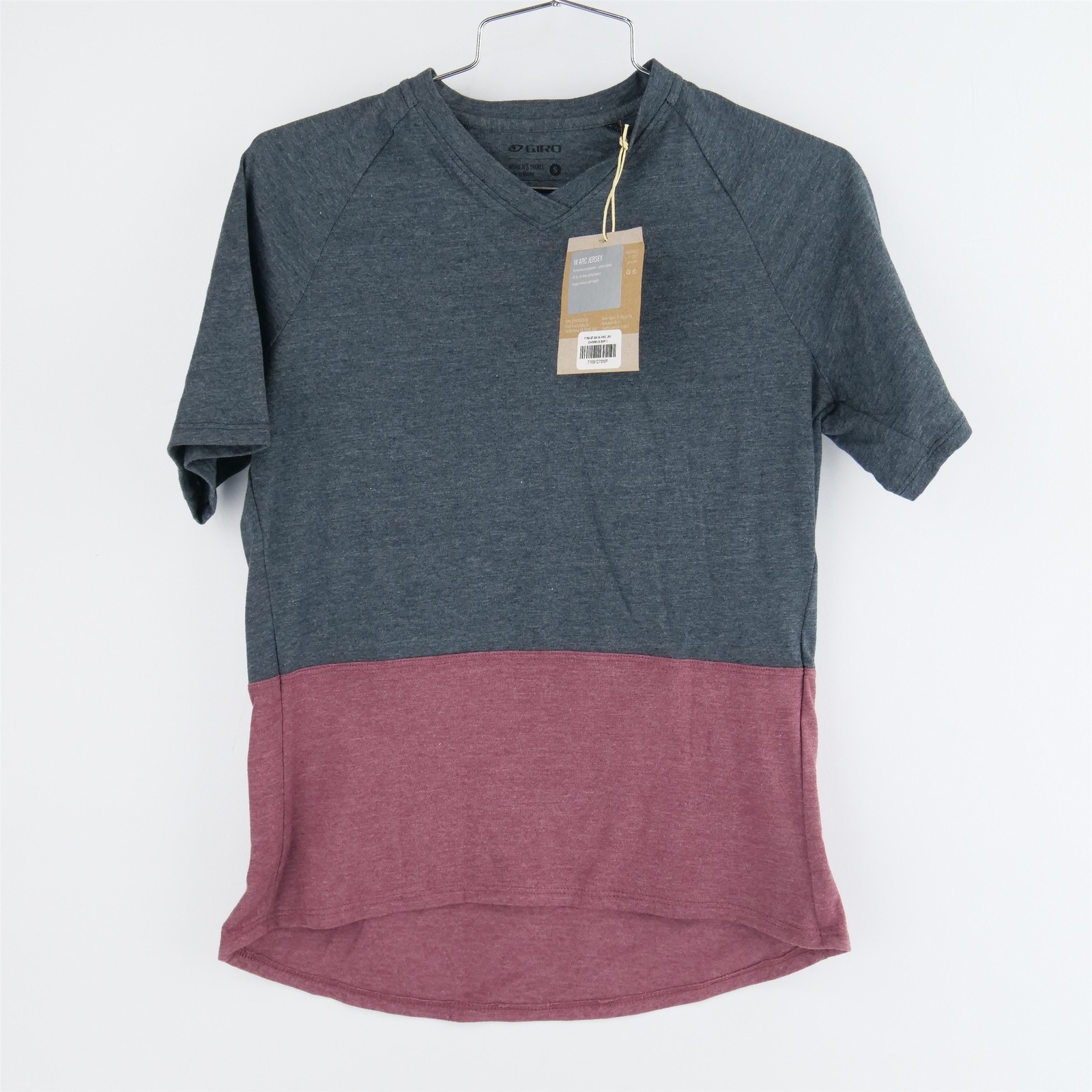 Giro Arc Jersey Women’s Small Short Sleeve Pullover Charcoal Maroon Tee MTB