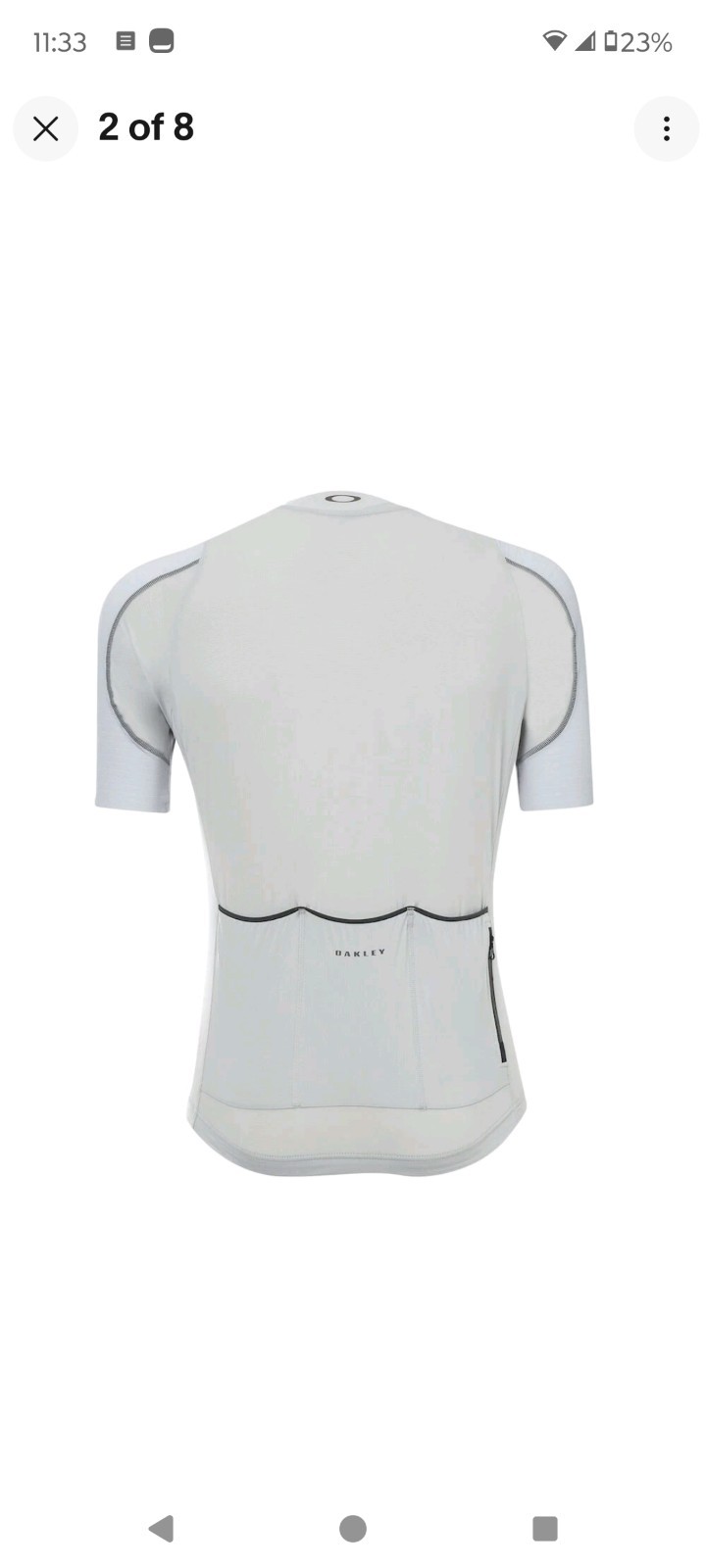 Oakley Jawbreaker Premium Knit Cycling Jersey, Stone Grey, New,Size Small