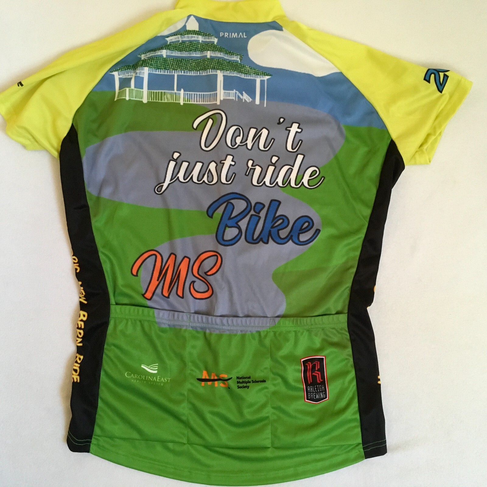 Primal Cycling Womens Multicolor Bike MS New Bern Raglan Sport Cut Jersey XL NWT