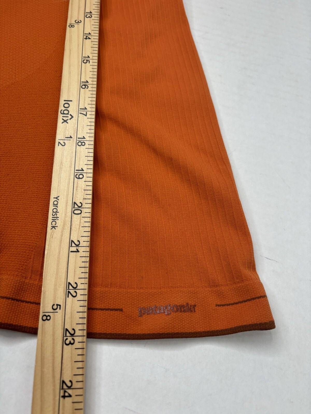 Patagonia Bike Jersey Women’s Medium Capilene Midweight Long Sleeve Orange