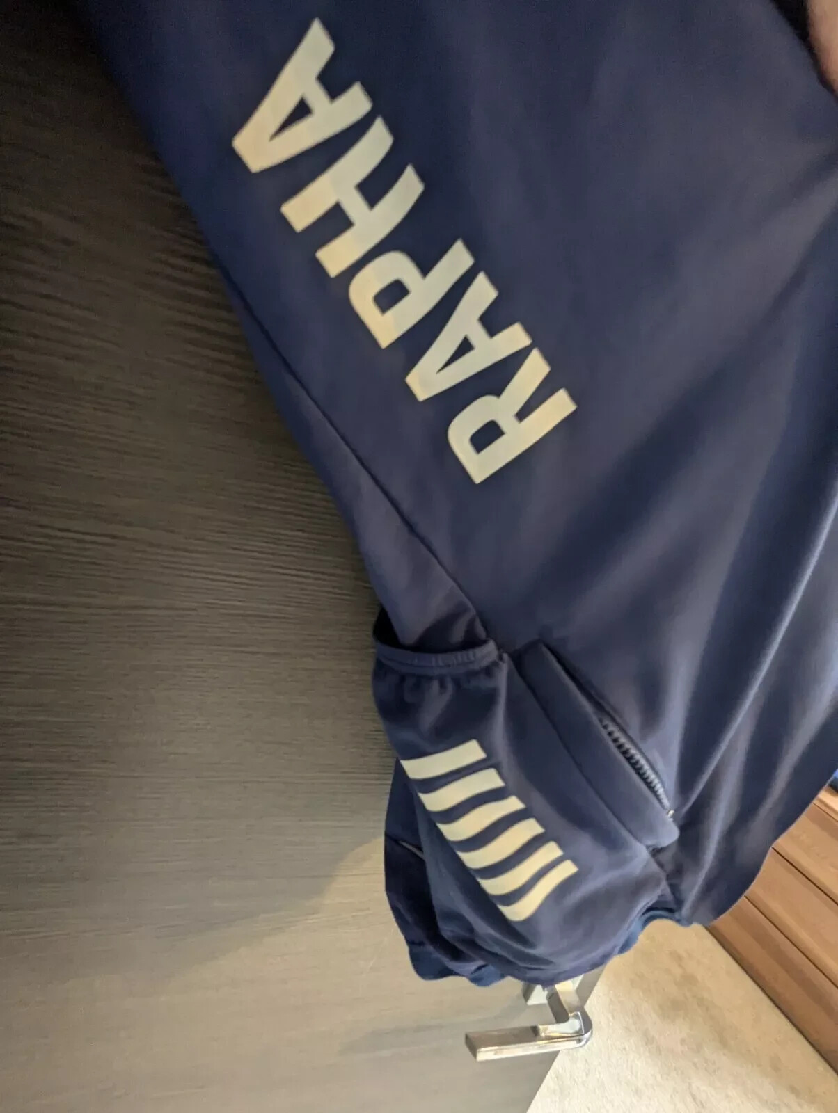 USED NAVY RAPHA CYCLING AERO II JERSEY LONG SLEEVE PRO TEAM MIDWEIGHT LARGE