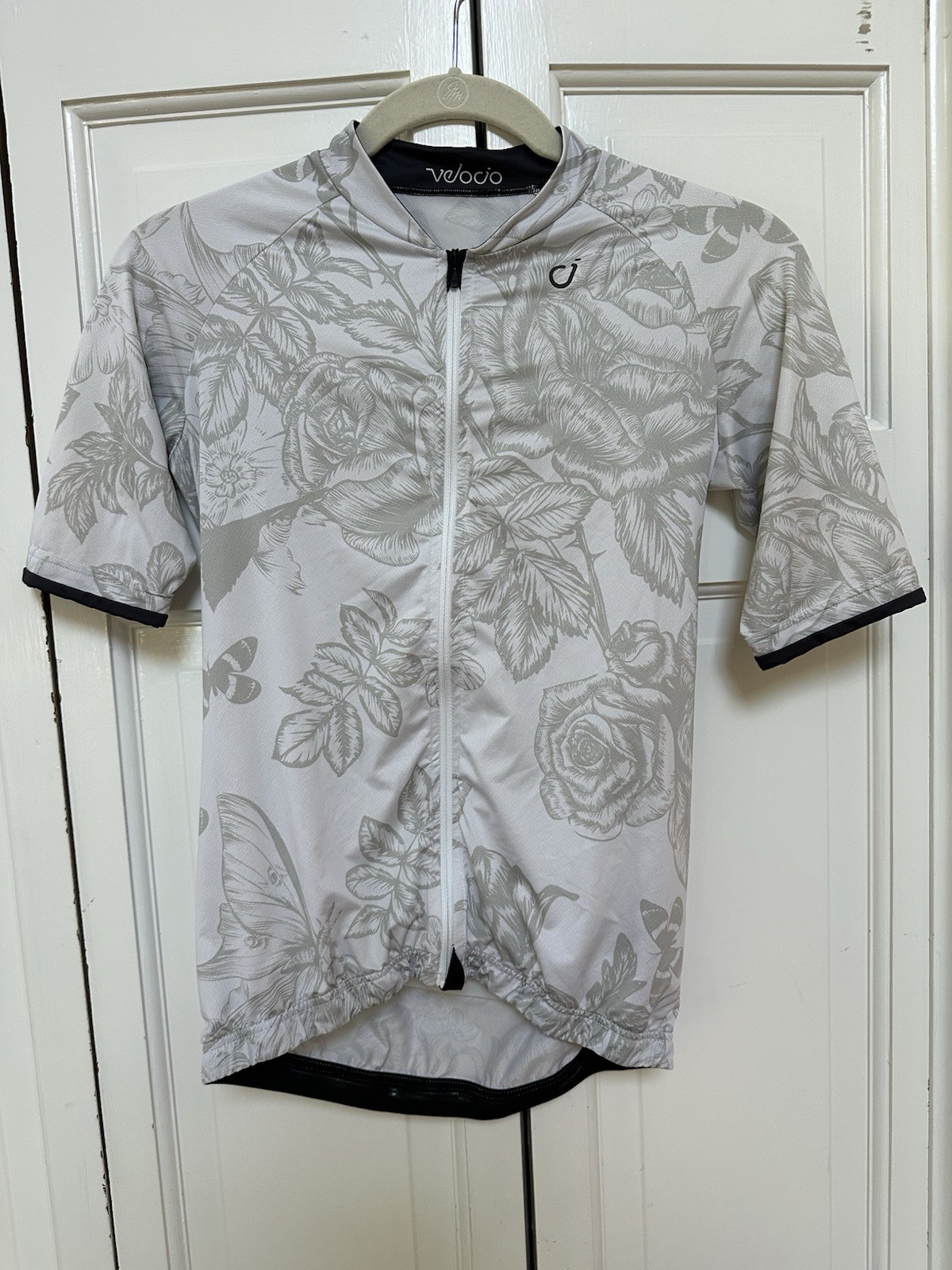Velocio Floral SE Short Slv Cycling Jersey Men SMALL White Road Gravel Race Fit