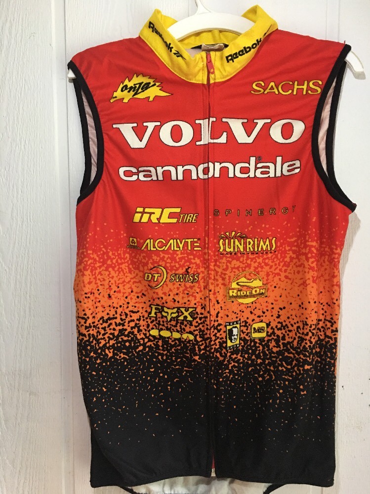 Libor Karas Used Vintage Volvo Cannondale Cycling Vest 1996 S M L Fleece Dacron