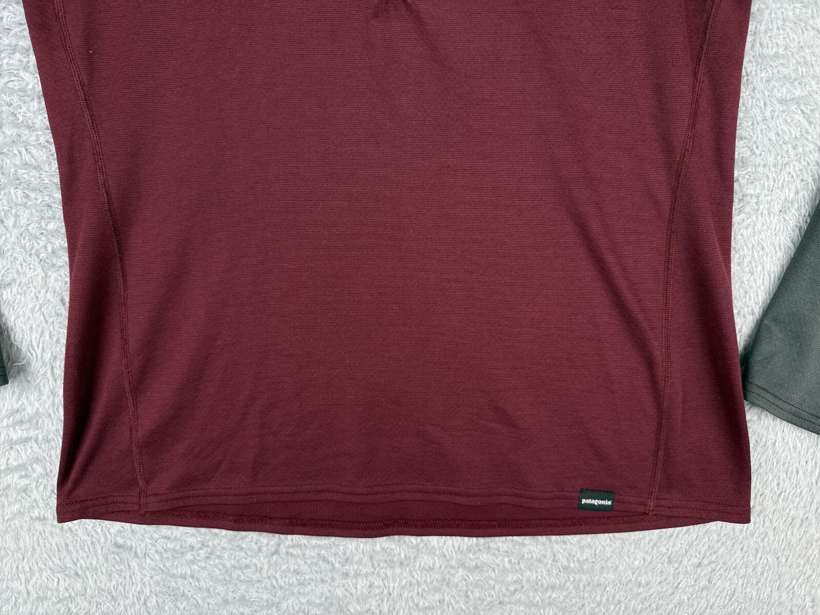 Patagonia Cycling Jersey Men Medium Red Gray Capiline 3 Polartec 1/4 Zip Poly