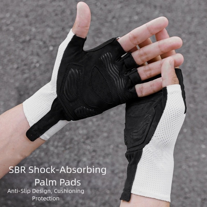 Anti Slip Cycling Gloves Half Finger for Men Women Breathable Shockproof Design