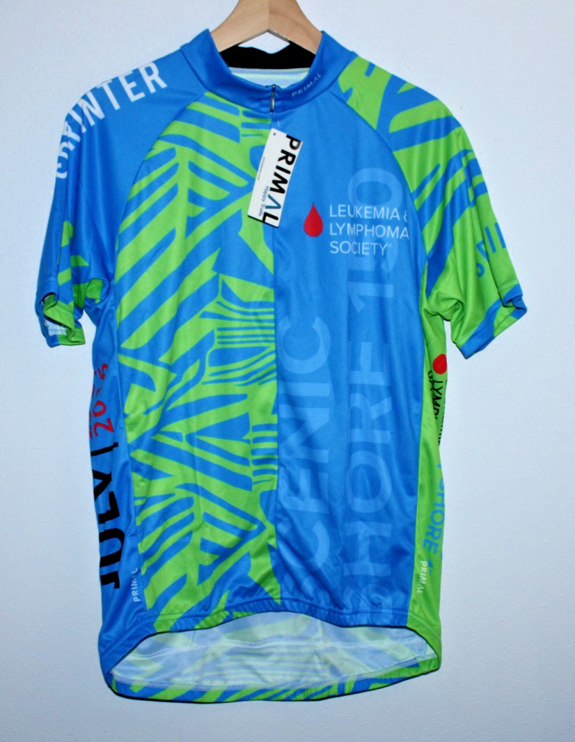 Primal Men’s Cycling Jersey Large Rear Pockets 46″ Chest 25/30″ T2B Activewear ~