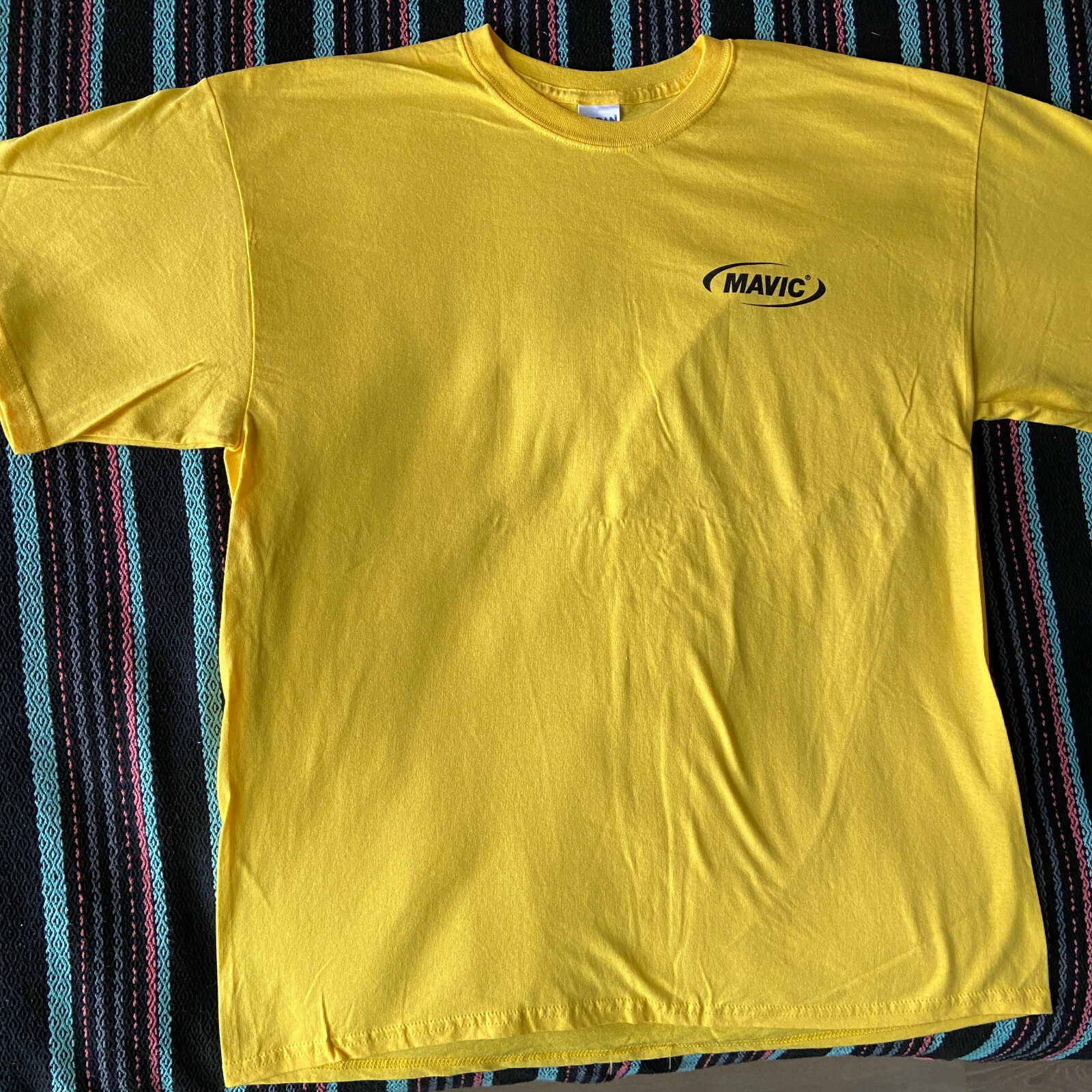 MAVIC Team Cycling Tee Shirt Cotton T-Shirt Yellow SMALL New LAST ONE !!