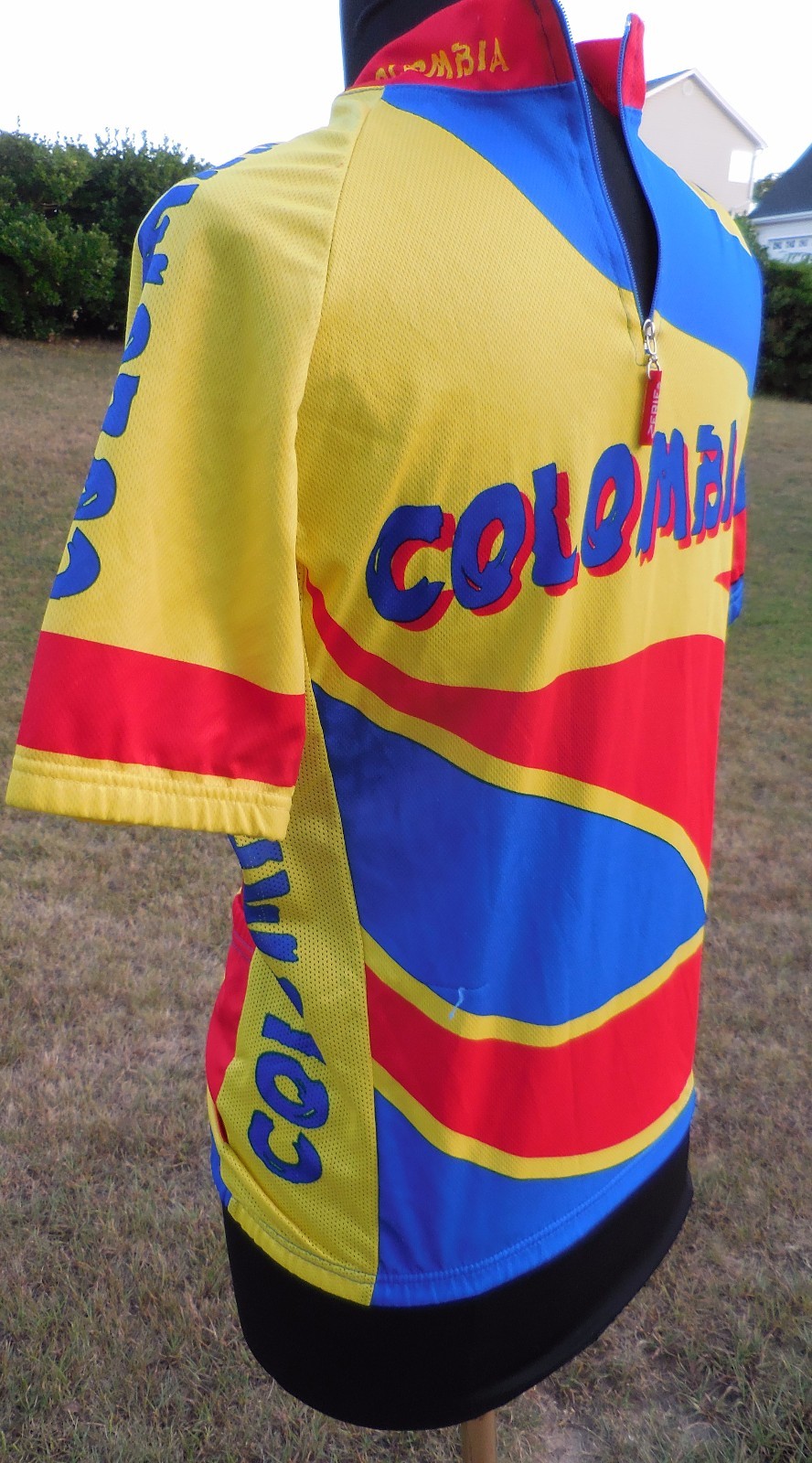 Zerie Cicling Cycling Jersey Mens Sz S Columbia Bright Bicycle Shirt Half Zip